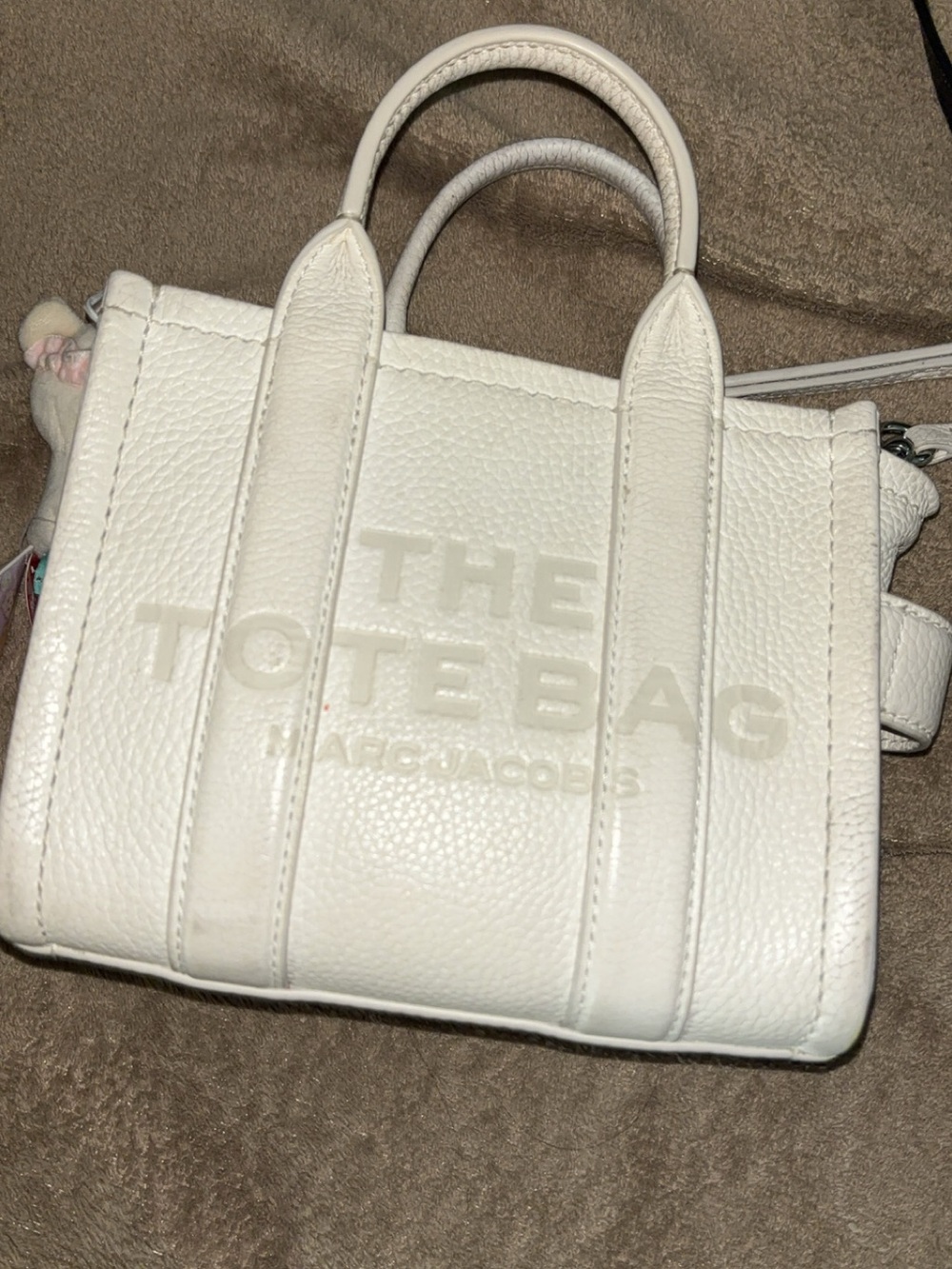 Marc Jacobs White The Tote Bag Mini Satchel